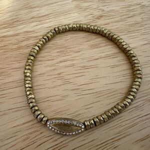 Silpada Nanette Stretch Bracelet with Brass Beads and Swarovski Crystals